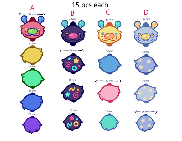 Dangle charms - estimated to be priced at 25-30 each. Currently being made and will arrive for Howl 2025